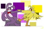  animatronic avian bird bonnie_(fnaf) bow_tie chica_(fnaf) chicken five_nights_at_freddy&#039;s lagomorph machine mammal mechanical professorlucario9 rabbit robot 