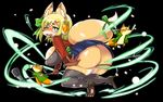  anthro big_breasts big_butt blush breasts butt canine chubby cleavage clothed clothing female fox hair huge_butt kemono legwear long_hair looking_at_viewer mammal microphone shinobe skimpy stockings 