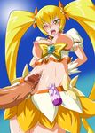  breasts censored cure_sunshine heartcatch_precure! midriff myoudouin_itsuki navel navel_insertion navel_sex nipples penis precure 