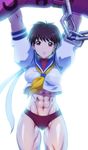  hugo_andore kasugano_sakura lifting muscle school_uniform shopyun street_fighter thick_thighs 