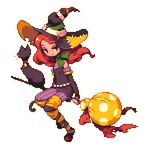  cat lollipop pixel_art red_hair transparent_background uruchimai witch 