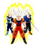  dragon_ball dragonball_z future_trunks son_gokuu super_saiyan trunks_(dragon_ball) vegeta 