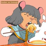  animal_ears fondue fondue_au_fromage grey_hair mouse_ears nazrin onikobe_rin open_mouth short_hair teeth touhou 