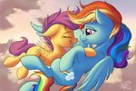  2015 cute equine female feral friendship_is_magic mammal my_little_pony nobody47 pegasus rainbow_dash_(mlp) scootaloo_(mlp) wings 