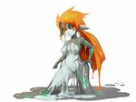  black_skin breasts goo_girl imp lemonfont long_hair melting midna monster_girl multicolored multicolored_skin neon_trim nipples no_headwear no_helmet orange_hair pointy_ears ponytail pussy red_eyes slime solo the_legend_of_zelda the_legend_of_zelda:_twilight_princess two-tone_skin white_skin yellow_sclera 