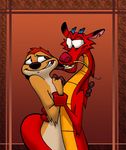  bite chinese_dragon disney dragon invalid_tag jesskat male male/male mammal meerkat mongoose mulan mushu the_lion_king timon 