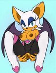  anthro anus areola bat big_breasts breasts erect_nipples mammal nipples pussy rouge_the_bat rule34rox solo sonic_(series) wings 