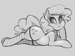  2015 cute cutie_mark earth_pony equine female feral friendship_is_magic hair horse legwear mammal monochrome my_little_pony phurie pinkie_pie_(mlp) pony smile solo thigh_highs 