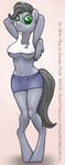  anthro anthrofied boob_freckles breasts clothing digital_media_(artwork) equine fan_character female freckles friendship_is_magic looking_at_viewer mammal my_little_pony pegasus silver_wing skirt smudge_proof solo under_boob wings 