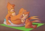  anthro anthrofied ball_grab balls big_penis buizel butt chest_tuft collar colored digital_media_(artwork) dreiker dripping duo erection foot_fetish foot_lick fur kneeling legs_up licking long_foreskin lying male male/male nintendo on_back on_floor open_mouth penis penis_grab pillow pok&eacute;mon precum reclining shaded signature size_difference tongue tongue_out tuft uncut video_games 