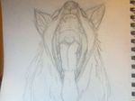  alkatraz canine first_person_view gullet macro mammal open_mouth sketch tala taur teeth tongue traditional_media_(artwork) wolf wolftaur 