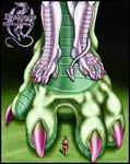  2004 anthro aya barefoot brown_hair claws clothed clothing dragon feet female foot_focus green_scales group hair human jewelry male mammal markie nina pink_scales purple_scales ring scalie size_difference toe_claws 