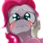  behind-space blush crying duo earth_pony equine female feral friendship_is_magic horse human mammal my_little_pony pinkie_pie_(mlp) pony sad tears 