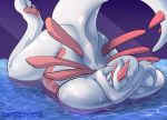  anthro big_breasts breasts crossed_arms female huge_breasts hyper hyper_breasts legendary_pok&eacute;mon looking_at_viewer lugia nintendo nude overweight overweight_female partially_submerged pok&eacute;mon pok&eacute;mon_(species) sajik smile thick_thighs video_games wet 