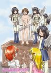  3boys 6+girls 7girls femdom hihiru humiliation multiple_boys multiple_girls sword tamakeri 