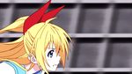  animated animated_gif blonde_hair blue_eyes hair_ribbon kirisaki_chitoge long_hair nisekoi ribbon skirt solo 