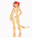  aritst_request blue_eyes breasts cat feline female hair invalid_tag kemono mammal pussy red_hair tiger 