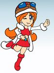  animated animated_gif blue_eyes mona mona_(warioware) orange_hair wario_ware warioware 