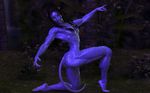  blue_skin breasts female james_cameron&#039;s_avatar muscles muscular_female na&#039;vi neytiri nude solo tigersan yellow_eyes 