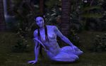  blue_skin breasts female james_cameron&#039;s_avatar muscles muscular_female na&#039;vi neytiri nipples nude solo tigersan yellow_eyes 