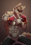  abs anthro biceps canine coyote littlefreckles male mammal muscles nipples pecs 