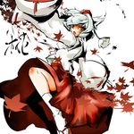  animal_ears bakenekomata hat inubashiri_momiji shield short_hair silver_hair solo sword tokin_hat touhou weapon wolf_ears 