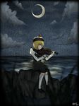  bad_id bad_pixiv_id blonde_hair closed_eyes hat highres instrument lunasa_prismriver night night_sky short_hair sky solo tokoroten_(hmmuk) touhou violin 