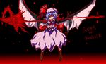  bat_wings haiiro_gundan hat highres red_eyes remilia_scarlet solo spear_the_gungnir touhou wings 