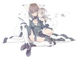  animal_ears bad_id bad_pixiv_id blade_(galaxist) breasts cleavage large_breasts multiple_girls original tail thighhighs 