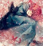  bad_id bad_pixiv_id japanese_clothes lying minase_(mmakina) pink_hair red_eyes saigyouji_yuyuko solo tears touhou 