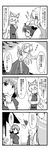  6+girls :3 =_= alcohol breasts chen closed_eyes comic cup falling greyscale highres horn horns hoshiguma_yuugi ibuki_suika iwatobi_hiro large_breasts long_hair looking_back monochrome multiple_girls nose_bubble patchouli_knowledge sakazuki sake sleeping spill touhou translated yakumo_ran yakumo_yukari yasaka_kanako zzz 