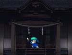  animated animated_gif gohei kochiya_sanae long_hair lowres pixel_art rope shide shimenawa shrine solo touhou 