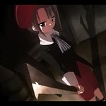  aro bad_id bad_pixiv_id hat kanon_(umineko) male_focus solo umineko_no_naku_koro_ni weapon 