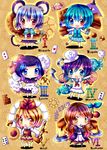  bad_id bad_pixiv_id candy chibi chocolat_(momoiro_piano) english food heterochromia hijiri_byakuren hood kumoi_ichirin multiple_girls murasa_minamitsu nazrin sweets tatara_kogasa toramaru_shou touhou 