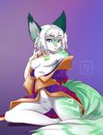  2015 anthro blue_eyes breasts clothing dragonfu dress female mammal nipples red_panda smile solo 