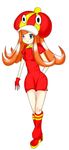  blue_eyes chibi mona mona_(warioware) nintendo orange_hair warioware 