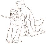  anal anal_penetration anthro anthro_on_feral aogami beast_boy bestiality canine dog duo feral interspecies male male/male mammal monkey penetration penis primate 