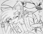  canine cigarette drawing enhorning94roozart fox hedgehog male mammal miles_prower piercing scourge_the_hedgehog sonic_(series) story 