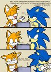  blue_eyes comic eyes_closed green_eyes miles_prower molochtdl snot sonic_(series) sonic_the_hedgehog 