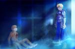  are_you_my_master arthur_pendragon_(fate) blonde_hair brown_hair emiya_shirou fate/prototype fate/stay_night fate_(series) genderswap genderswap_(ftm) goldfish_(artist) multiple_boys parody 