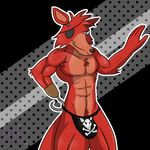  abs animatronic biceps canine chest_tuft clothing eye_patch eyewear five_nights_at_freddy&#039;s fox foxy_(fnaf) fur hook looking_at_viewer machine male mammal mechanical muscles pecs piqueraj robot tuft underwear video_games 