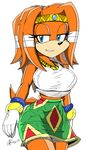  2015 akatsukishiranui-fox anthro big_breasts breasts echidna female looking_at_viewer mammal monotreme smile solo sonic_(series) tikal_the_echidna 