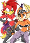  2015 akatsukishiranui-fox anthro big_breasts bra breasts canine clothing conquering_storm feline female fight fiona_fox fox lynx mammal panties sonic_(series) torn_clothing underwear 