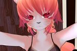  3d 3d_custom_girl bra cat clothing feline female fur hair kemono mammal pink_fur pink_hair red_eyes screencap underwear unknown_artist 