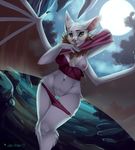  2015 anthro areola bat big_ears big_eyes blush breasts chest_tuft clothed clothing cloud cute ellise_the_bat female fluffy fur green_eyes grey_fur hair half-dressed looking_at_viewer mammal membranous_wings nipples nude open_mouth outside panties paws pussy short_hair sky solo spread_wings teeth tongue tree tuft underwear wings 