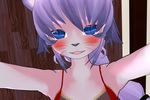  3d 3d_custom_girl blue_eyes bra cat clothing feline fur hair kemono long_hair mammal pink_fur purple_hair screencap underwear unknown_artist 