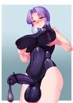  1girl bodysuit character_request copyright_request full-package_futanari futanari vuccha 