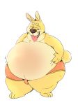  belly big_belly boxer_briefs bulge canine clothing dog drooling male mammal morbidly_obese obese open_mouth overweight saliva simple_background solo standing technocaster teeth thick_thighs tongue tongue_out underwear white_background 