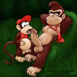  age_difference ape balls bottomless clothed clothing cub diddy_kong donkey_kong fellatio half-dressed humanoind_penis hyper incest male male/male mammal monkey nipples oral penis primate sex size_difference smudge_proof uncut young 