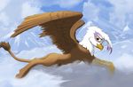  avian female feral friendship_is_magic gilda_(mlp) gryphon looking_at_viewer lucky_dragoness my_little_pony smile solo 